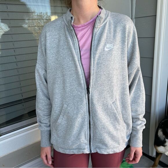Nike Sportswear Oversized Bomber Full Zip Sweatshirt Women's S - Picture 5 of 6